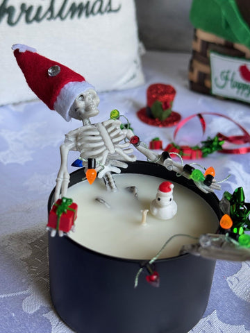 Skeleton Christmas Candle