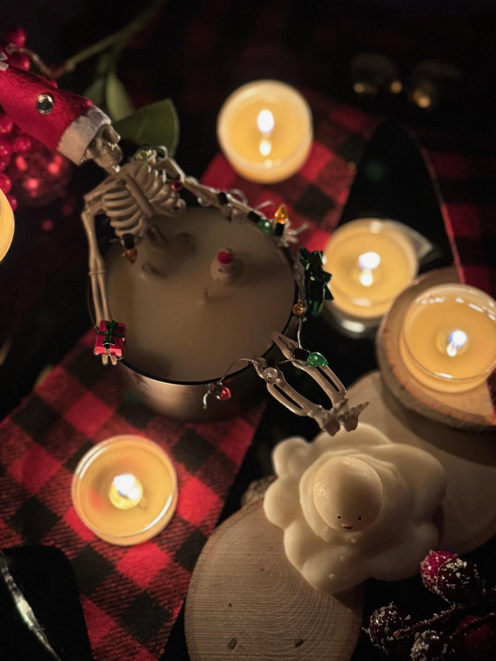 Skeleton Christmas Candle
