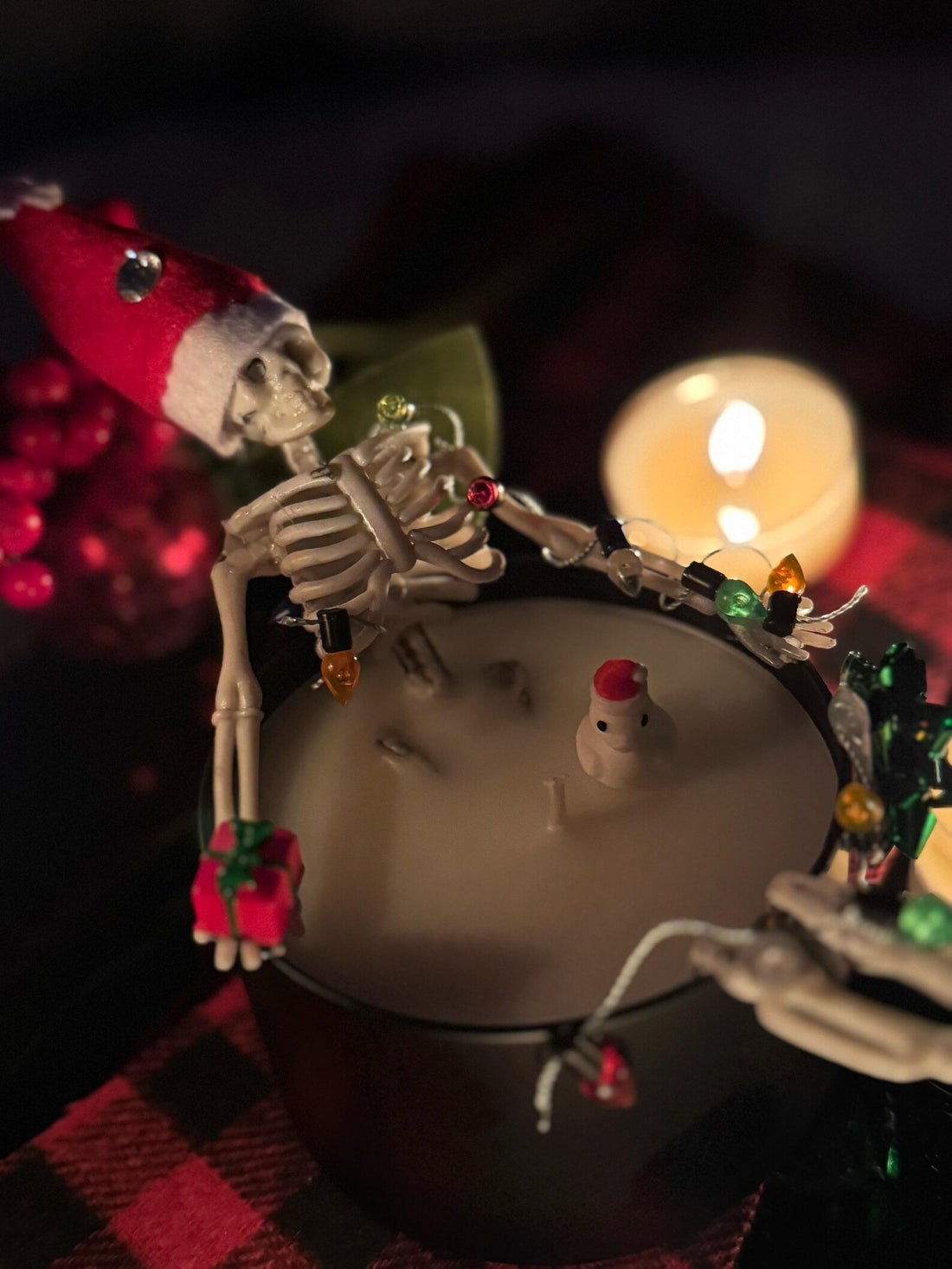 Skeleton Christmas Candle