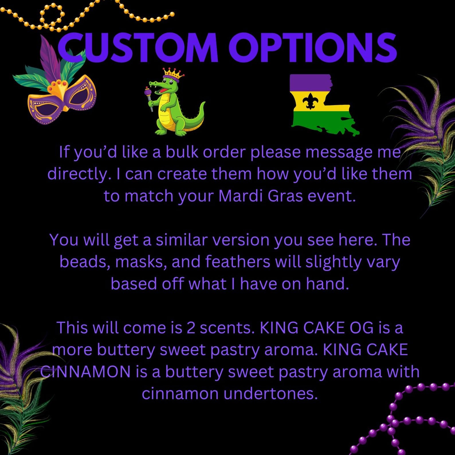 Skeleton Mardi Gras Candle